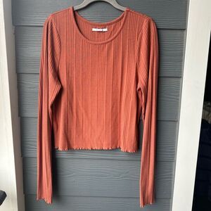 O'Neill Parks Long Sleeve Top Cedar Wood Pink Size XXL